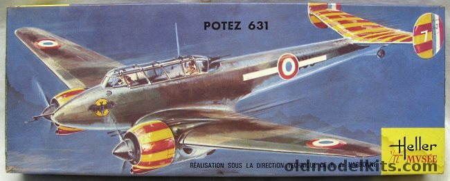 Heller 1/72 Potez 631, L394 plastic model kit